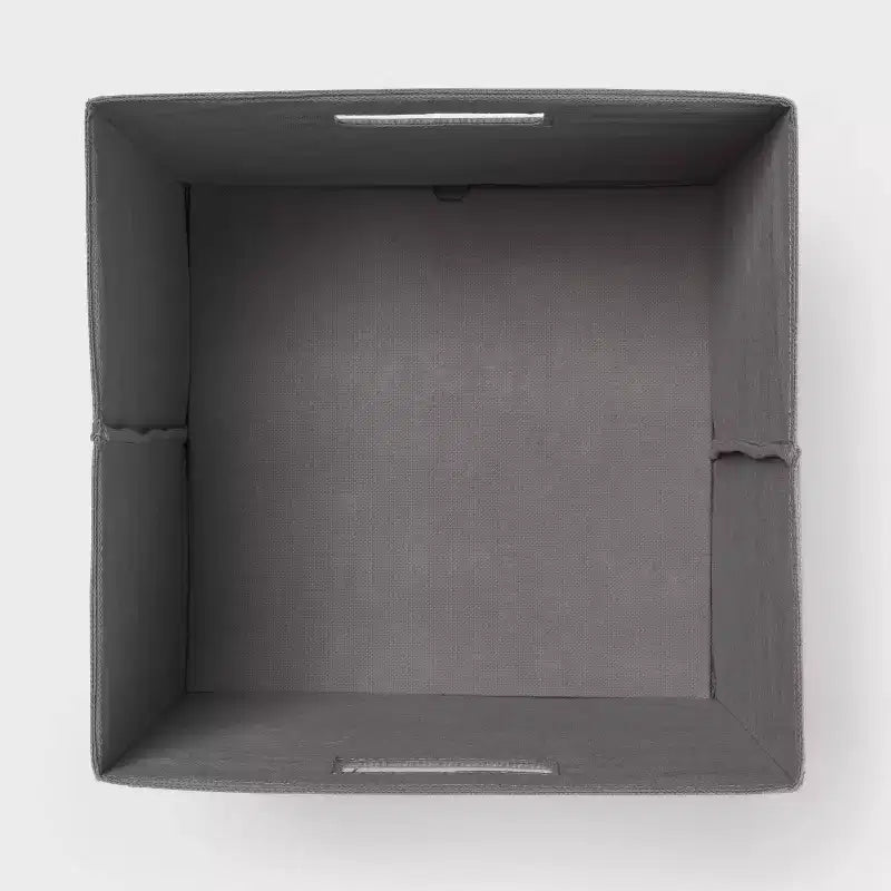 Lot de 6 bacs de rangement en tissu de 33 cm gris