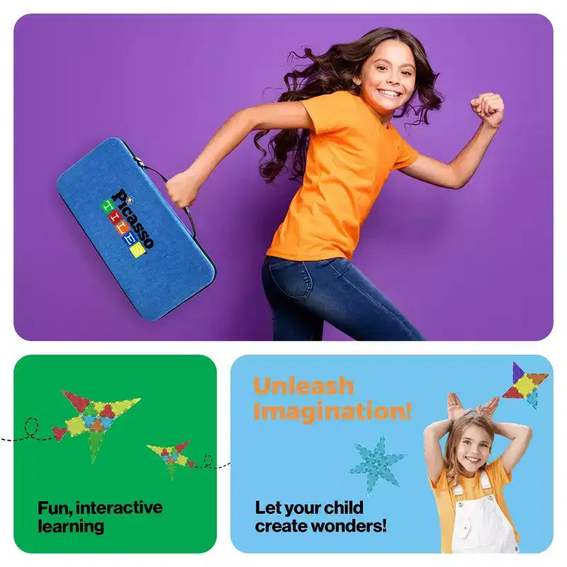 Sac de transport pour tuiles magnétiques, sac de rangement de voyage pour enfants, rangement de jouets portable, support de blocs de construction STEM