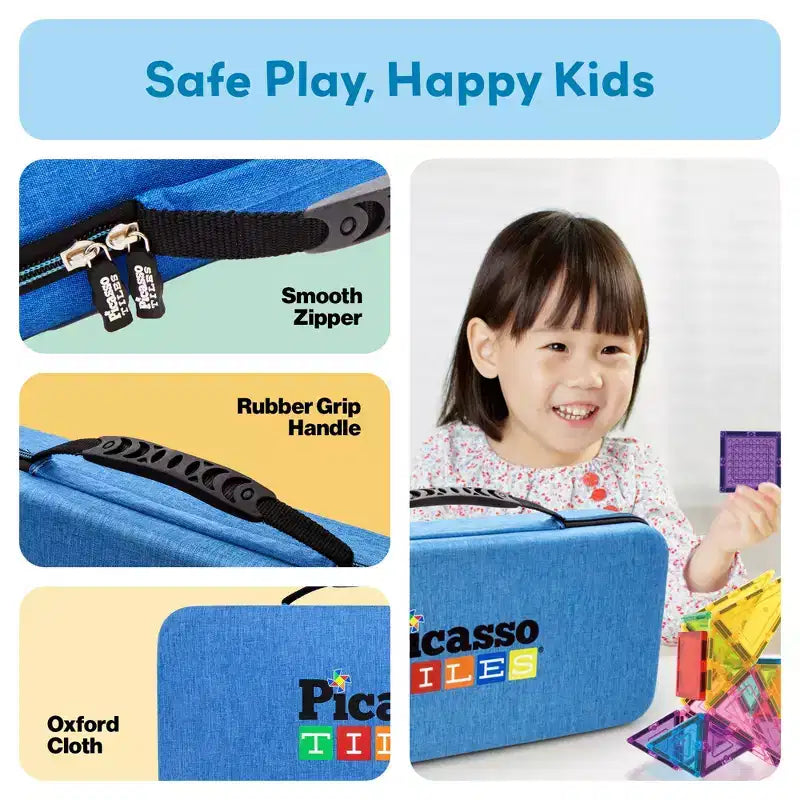 Sac de transport pour tuiles magnétiques, sac de rangement de voyage pour enfants, rangement de jouets portable, support de blocs de construction STEM