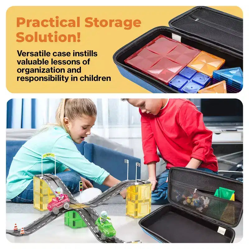 Sac de transport pour tuiles magnétiques, sac de rangement de voyage pour enfants, rangement de jouets portable, support de blocs de construction STEM
