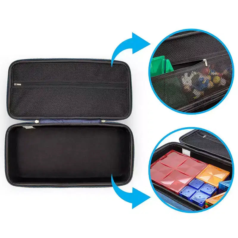 Sac de transport pour tuiles magnétiques, sac de rangement de voyage pour enfants, rangement de jouets portable, support de blocs de construction STEM