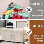 Panier à linge roulant avec couvercle, boîte de rangement pour vêtements domestique, grande capacité de 123 L, boîte de rangement pliable pour vêtements et couettes de chambre