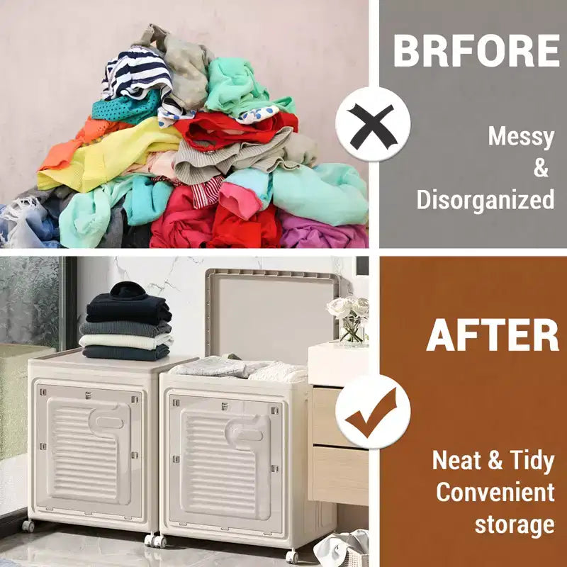 Panier à linge roulant avec couvercle, boîte de rangement pour vêtements domestique, grande capacité de 123 L, boîte de rangement pliable pour vêtements et couettes de chambre