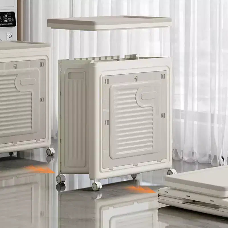 Panier à linge roulant avec couvercle, boîte de rangement pour vêtements domestique, grande capacité de 123 L, boîte de rangement pliable pour vêtements et couettes de chambre