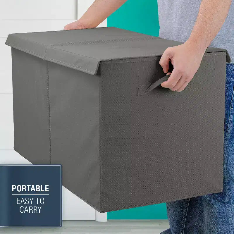 Coffre à jouets avec couvercle à charnière, rangement pliable pour chambre d'enfant, salle de jeux, placard, organisation de la maison