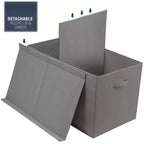 Coffre à jouets avec couvercle à charnière, rangement pliable pour chambre d'enfant, salle de jeux, placard, organisation de la maison