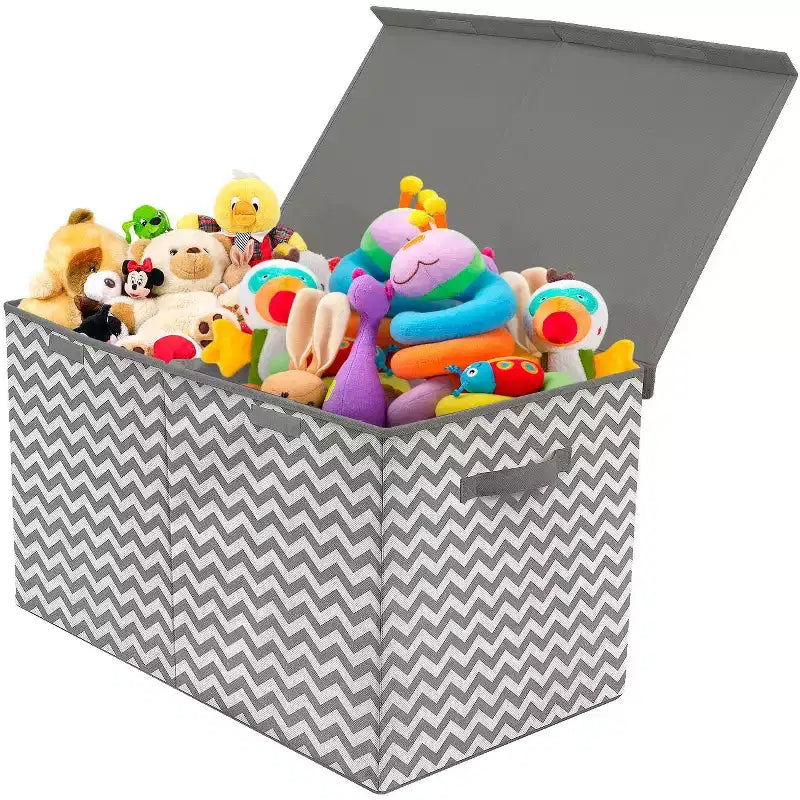 Coffre à jouets avec couvercle à charnière, rangement pliable pour chambre d'enfant, salle de jeux, placard, organisation de la maison