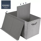 Coffre à jouets avec couvercle à charnière, rangement pliable pour chambre d'enfant, salle de jeux, placard, organisation de la maison