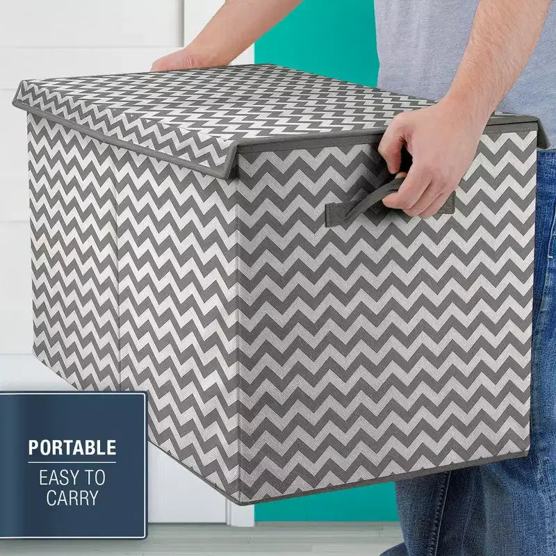 Coffre à jouets avec couvercle à charnière, rangement pliable pour chambre d'enfant, salle de jeux, placard, organisation de la maison