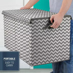 Coffre à jouets avec couvercle à charnière, rangement pliable pour chambre d'enfant, salle de jeux, placard, organisation de la maison