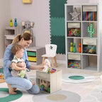 Lot de 6 bacs de rangement pliables en tissu de 28 cm avec fenêtre transparente – pour organiser vêtements, jouets, livres, étagères, placards et plus