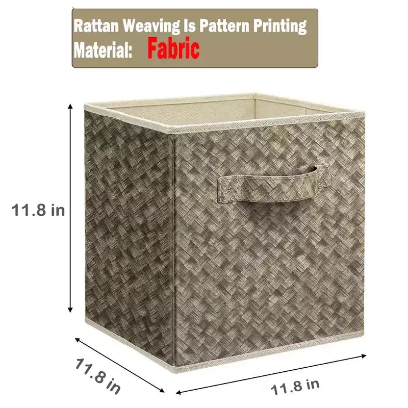 Lot de 6 bacs de rangement pliables de 30 cm, boîtes de rangement et organisateurs pour vêtements et jouets - Marron