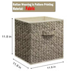 Lot de 6 bacs de rangement pliables de 30 cm, boîtes de rangement et organisateurs pour vêtements et jouets - Marron