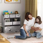 Organisateur de jouets avec 6 bacs de rangement, Meuble de rangement pour enfants pour chambre à coucher, chambre d'enfant, Cadeau pour enfants