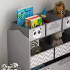 Organisateur de jouets avec 6 bacs de rangement, Meuble de rangement pour enfants pour chambre à coucher, chambre d'enfant, Cadeau pour enfants