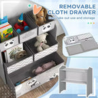 Organisateur de jouets avec 6 bacs de rangement, Meuble de rangement pour enfants pour chambre à coucher, chambre d'enfant, Cadeau pour enfants