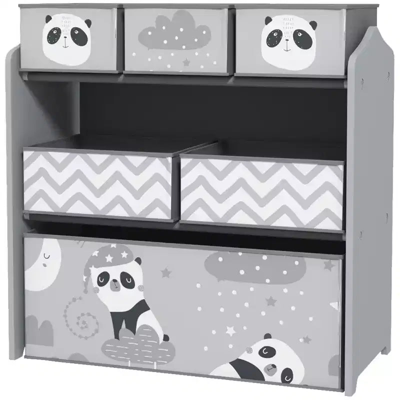 Organisateur de jouets avec 6 bacs de rangement, Meuble de rangement pour enfants pour chambre à coucher, chambre d'enfant, Cadeau pour enfants