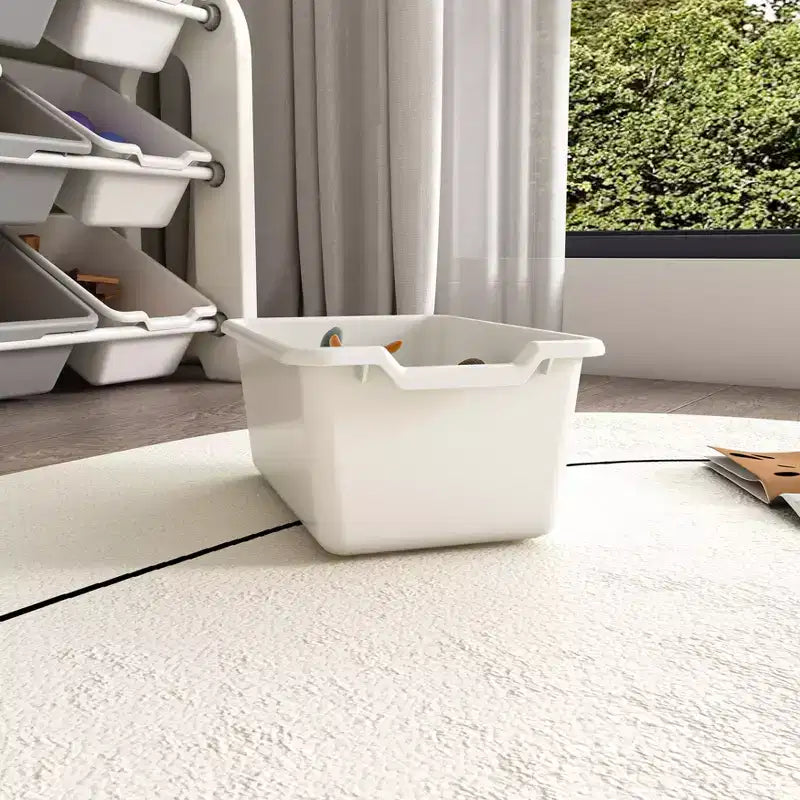 Enzo Rangement de jouets pour enfants en polyéthylène moderne avec 12 bacs et étagères