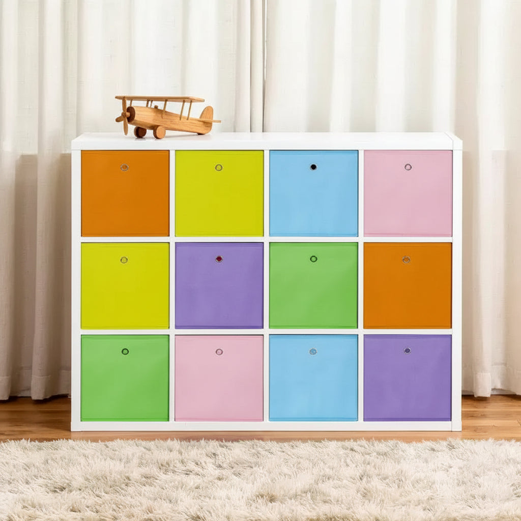 Bacs de rangement, Rangement cubique 10.2 Boîtes de rangement pliables en tissu avec poignées pour étagère de placard, chambre d'enfant, salon, chambre à coucher