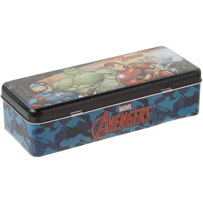 Trousse Avengers avec poignée, fermoir et charnière – Boîte de rangement durable en métal pour enfants et fans