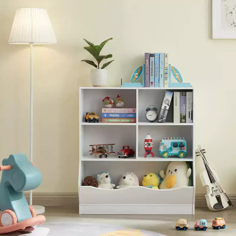 Organisateurs et rangements blancs pour jouets Bibliothèque et étagère idéales pour la salle de jeux des enfants