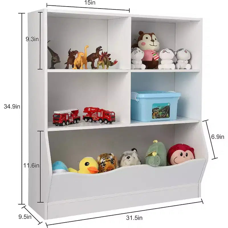 Organisateurs et rangements blancs pour jouets Bibliothèque et étagère idéales pour la salle de jeux des enfants