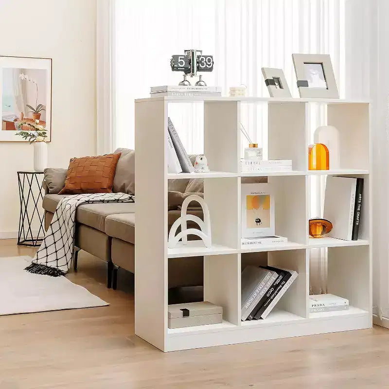 Organisateur de jouets pour enfants 9 compartiments 3 niveaux en bois, étagère de rangement ouverte