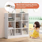 Organisateur de jouets pour enfants 9 compartiments 3 niveaux en bois, étagère de rangement ouverte