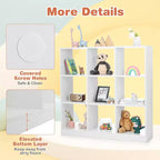 Organisateur de jouets pour enfants 9 compartiments 3 niveaux en bois, étagère de rangement ouverte