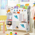 Meuble de rangement pour jouets d'enfants - Unité en bois avec 2 bacs de rangement, idéal pour les tout-petits