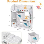 Meuble de rangement pour jouets d'enfants - Unité en bois avec 2 bacs de rangement, idéal pour les tout-petits