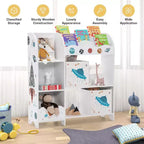 Meuble de rangement pour jouets d'enfants - Unité en bois avec 2 bacs de rangement, idéal pour les tout-petits