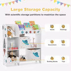 Meuble de rangement pour jouets d'enfants - Unité en bois avec 2 bacs de rangement, idéal pour les tout-petits
