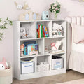 Organisateur de rangement de jouets pour enfants, coffre à jouets en bois à 8 sections, meuble de rangement à 3 niveaux