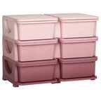 3-Tier Kids Toy Storage Organizer with 6 Removable Drawers Playroom Bedroom Nursery