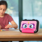 Trousse à Crayons en Plastique Recyclé - Licorne Rose - Grande Capacité, Enfants