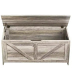 Coffre de Rangement Jouets pour Enfants, Banc en Bois, 99 x 39,5 x 48 cm, Gris, Robuste