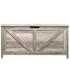 Coffre de Rangement Jouets pour Enfants, Banc en Bois, 99 x 39,5 x 48 cm, Gris, Robuste