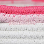 Panier en Corde de Coton Rose - 3 Tons - Crèche Chien Enfants Bébé Corbeille de Rangement Tissée Organiseur