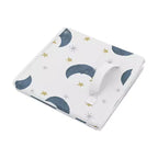 Bacs de rangement décoratifs en tissu pour enfants (garçon ou fille, unisexe) motifs ourson et lune, bleu, doré et gris