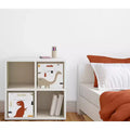 Bacs de rangement décoratifs en tissu pour enfants, sans distinction de sexe, garçon ou fille, motif dinosaure moderne, noir et orange