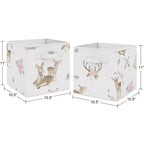Bacs de rangement décoratifs en tissu pour filles, blanc, taupe et rose