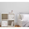Boîtes de rangement décoratives en tissu pour filles Rose céleste, or et gris
