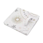 Boîtes de rangement décoratives en tissu pour filles Rose céleste, or et gris