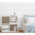 Bacs de rangement décoratifs en tissu pour garçons - Avion Rouge, Bleu et Gris