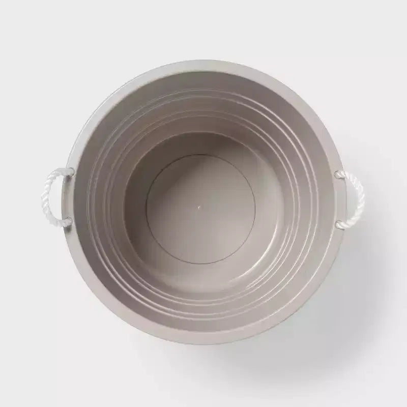 Bac de rangement en plastique pour enfants avec poignées tissées