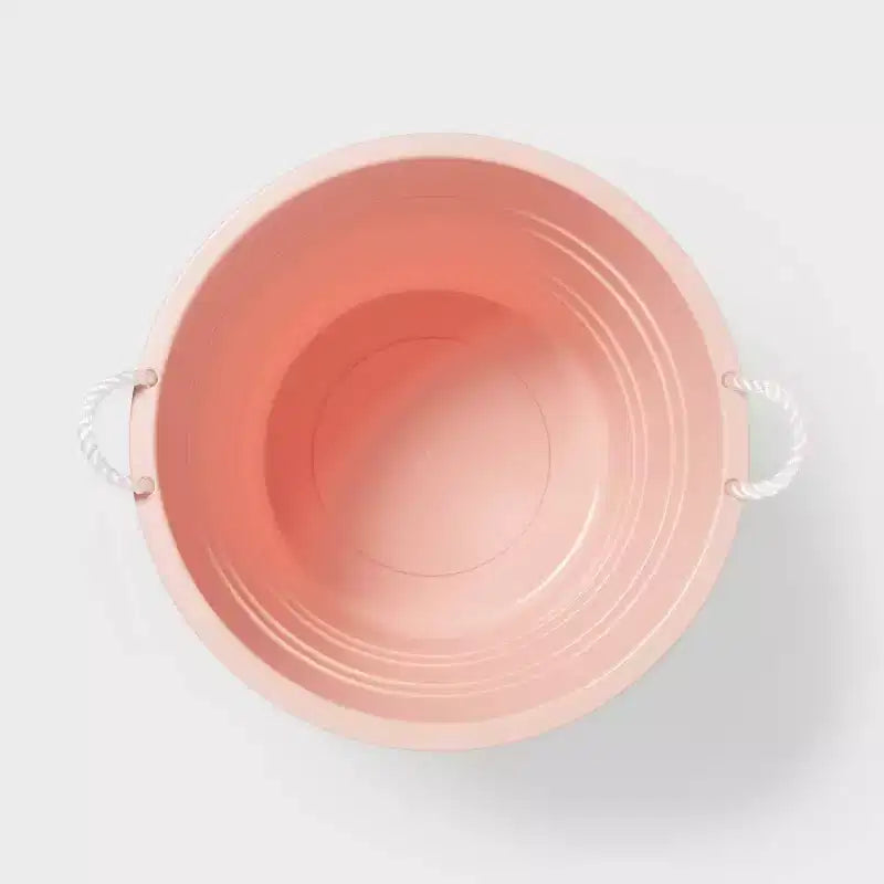 Bac de rangement en plastique pour enfants avec poignées tissées