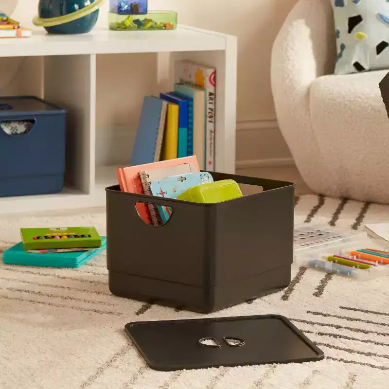 Rangement modulaire pour enfants avec couvercle