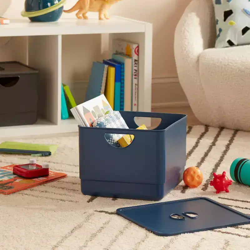 Rangement modulaire pour enfants avec couvercle