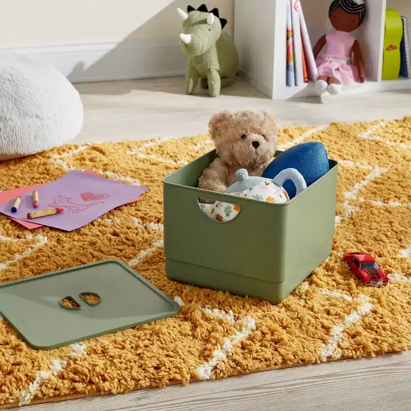 Rangement modulaire pour enfants avec couvercle